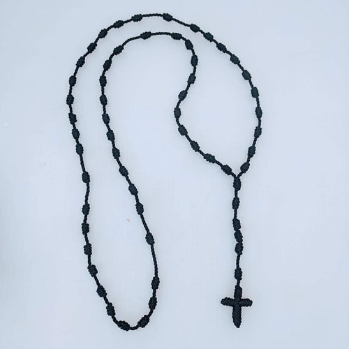Rosary Cross Cord Necklace or Bracelet