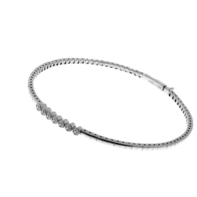 SALE Sybella Aria Flex Bangle Bracelet Silver