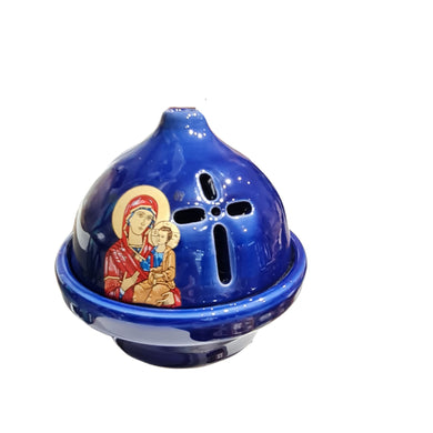 SALE Orthodox Lamp Kandili Ceramic Dome Royal Blue