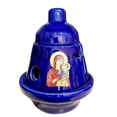 SALE Orthodox Lamp Kandili Ceramic Bell XL Blue