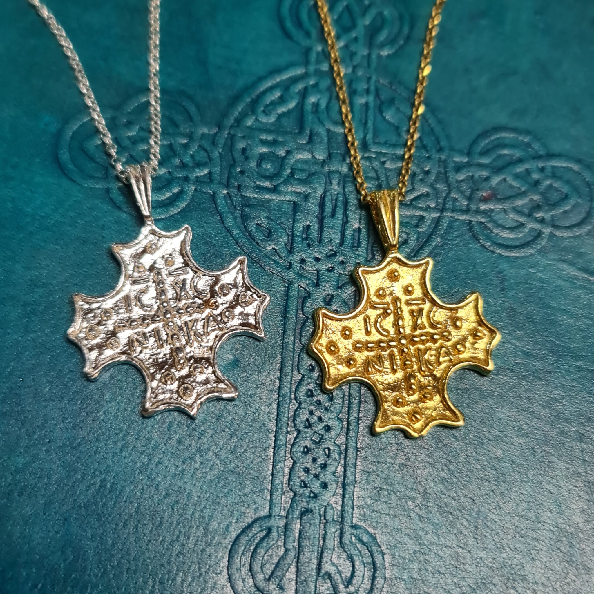 Greek Panayia SILVER ICXC NIKA Constantinato necklace