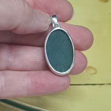 Green Jade Pendant 925 sterling silver