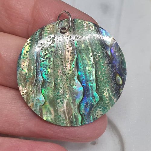 z Paua Shell Abalone Pendant