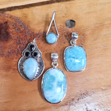 Larimar Pendants 925 sterling silver