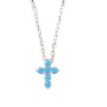 Isla Blue Cross Necklace small