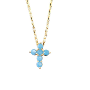 Isla Blue Cross Necklace small