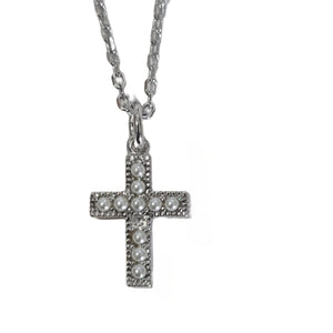 Petra Pearl Cross Necklace medium