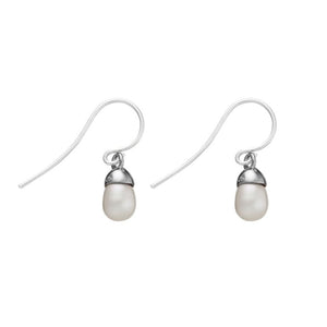 Petite Freshwater Pearl drop earrings