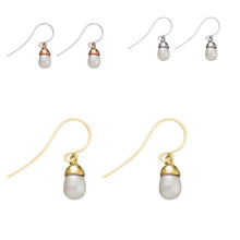 Petite Freshwater Pearl drop earrings