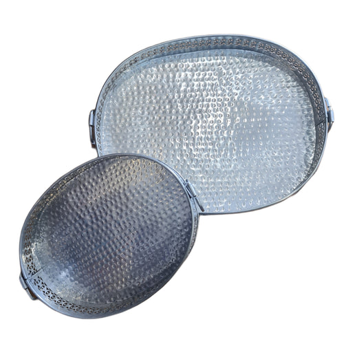 Medina Oval Trays hammered finish
