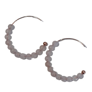 Kythira Rose Quartz Hoop earrings