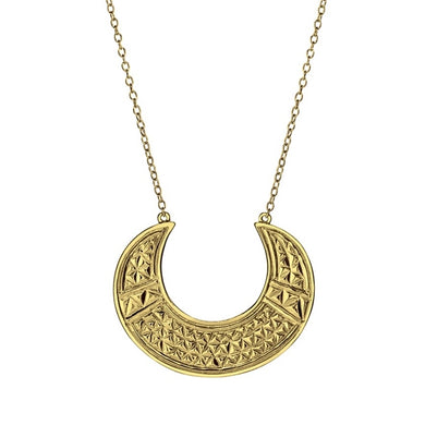 SALE Tribal Moon Necklace Gold