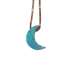 Opal Cresant Moon Necklace