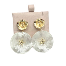 SALE Mia Flower White Gold earrings