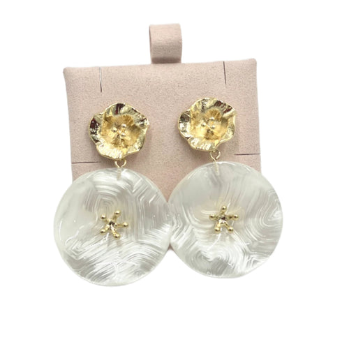 Mia Flower White Gold earrings