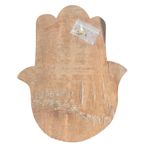 Hamsa Hand of Fatima Wood Carved Large