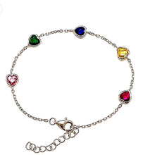 Mimi Coloured Hearts Bracelet Small