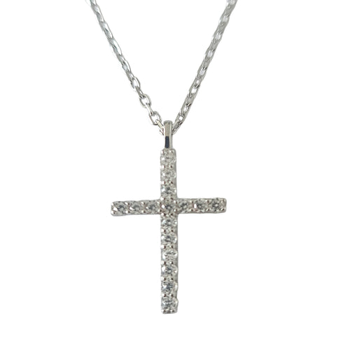 Zara Cross Necklace Silver large