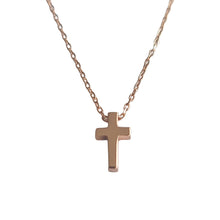 Tiny Plain Cross Necklace petite