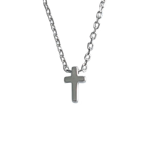 Tiny Plain Cross Necklace petite