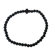 Andreas Lava Cross Bracelet Black