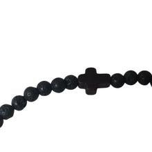 Andreas Lava Cross Bracelet Black