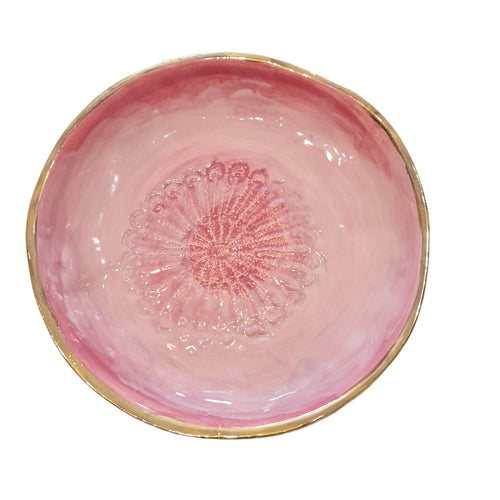 Pink Mandala Ceramic Plate