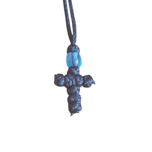 Greek Cross Komboskini Prayer Necklace Mini Cross