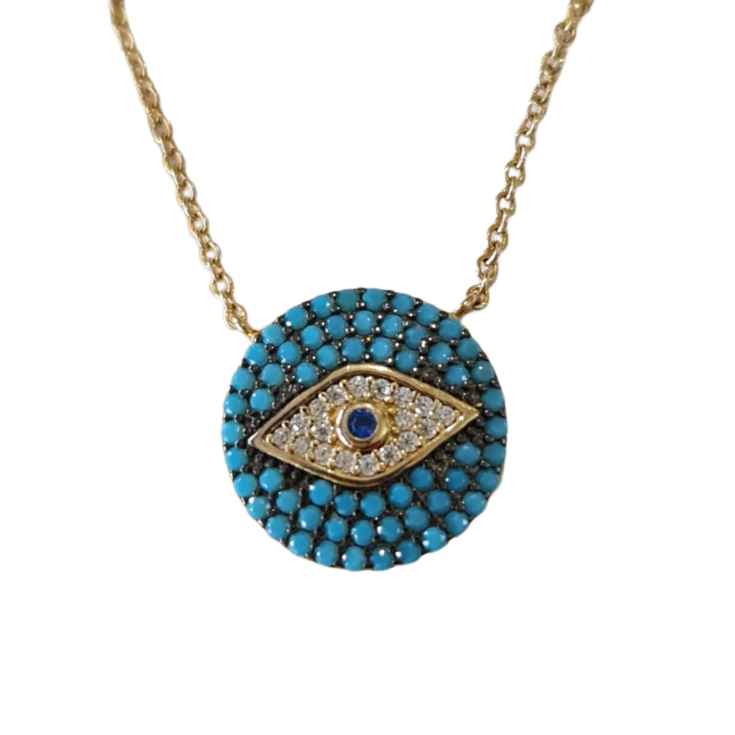 Zaria evil eye necklace Gold