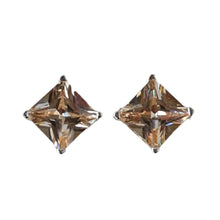 Champagne Cubic Zirconia stud earrings