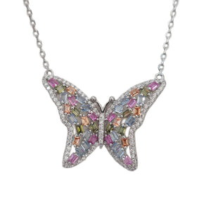 Papillon Butterfly necklace Multi Colour