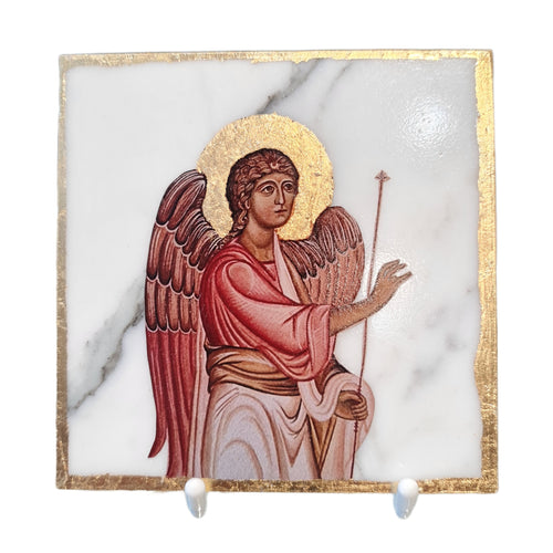 SALE Archangel Gabriel Icon Marble Stone