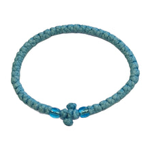 Greek Komboskini Cross Prayer Rope Bracelet BLUE