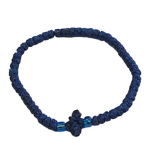 Greek Komboskini Cross Prayer Rope Bracelet BLUE