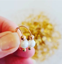 Milli Shell Pearl hoop earrings