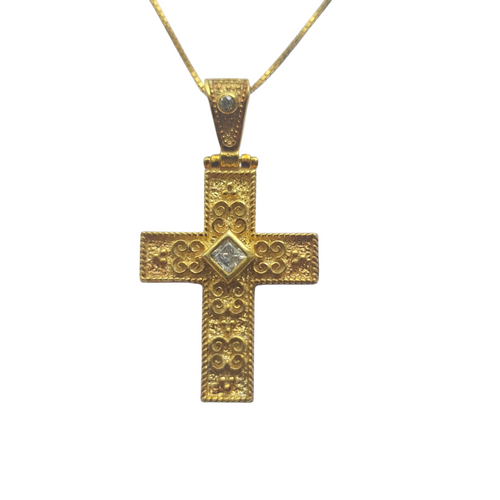 Allina Byzantine Greek Cross Necklace