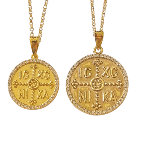 Symi Constantinato Cross Necklace Gold