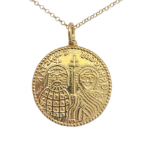 Vasili Greek Constantinato Cross Necklace Silver Gold