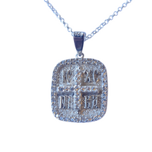 Yianina Greek Constantinato Cross Necklace Silver