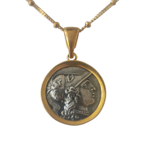 Greek Athena Goddess Necklace Gold