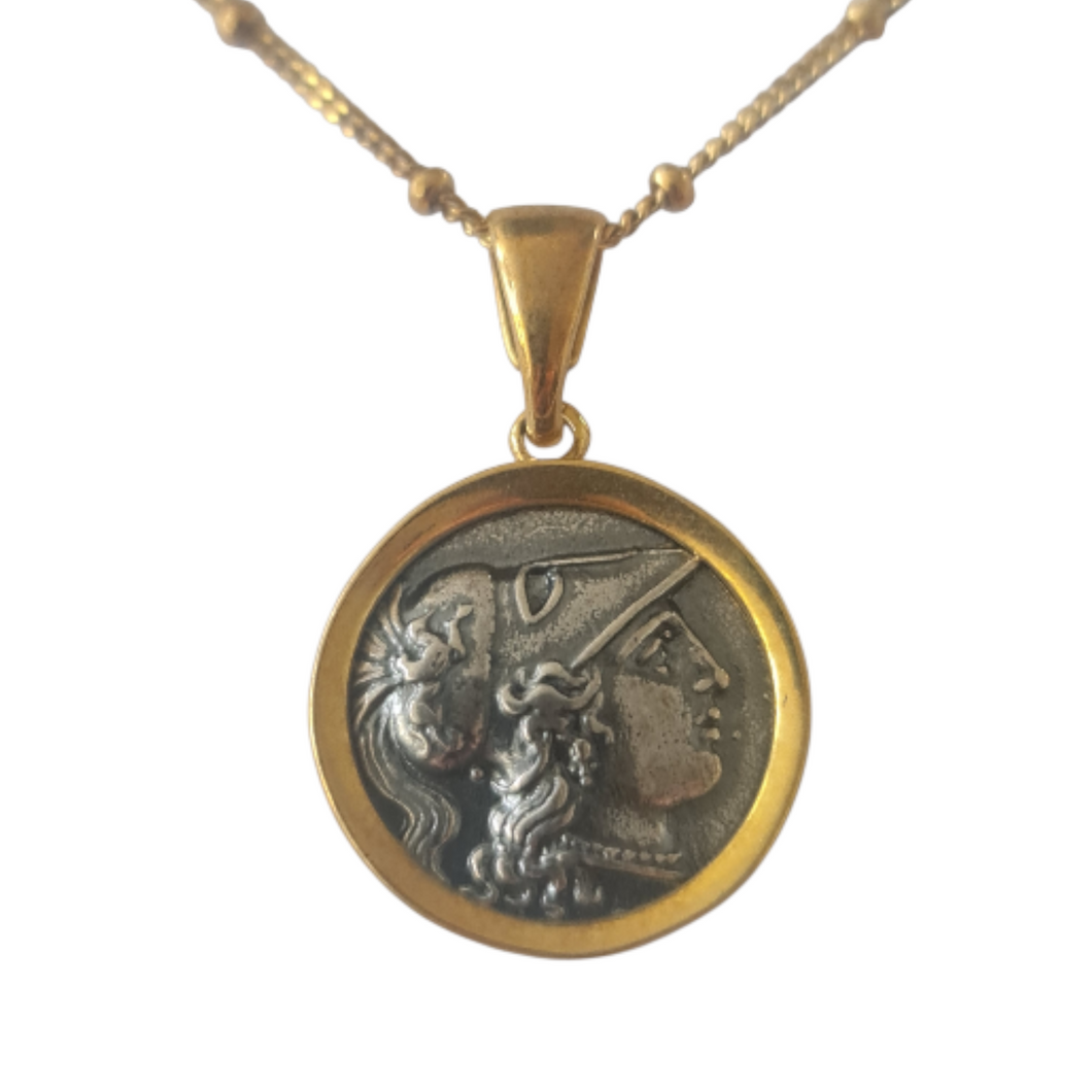 Greek Athena Goddess Necklace Gold