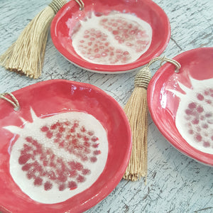 Pommegranate ceramic trinket dish