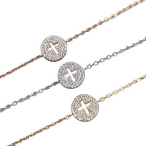 Chrystalla Cross necklace bracelet Gold