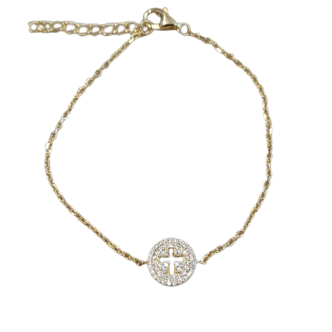 Chrystalla Cross necklace bracelet Gold