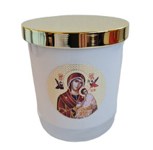 Livani soy wax candles Panayia icon WHITE