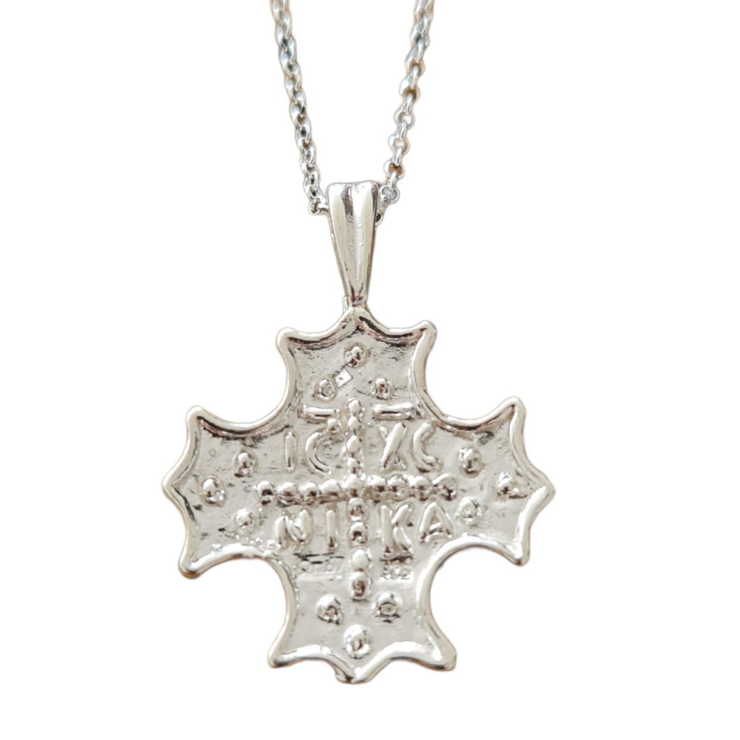 Greek Panayia SILVER ICXC NIKA Constantinato necklace