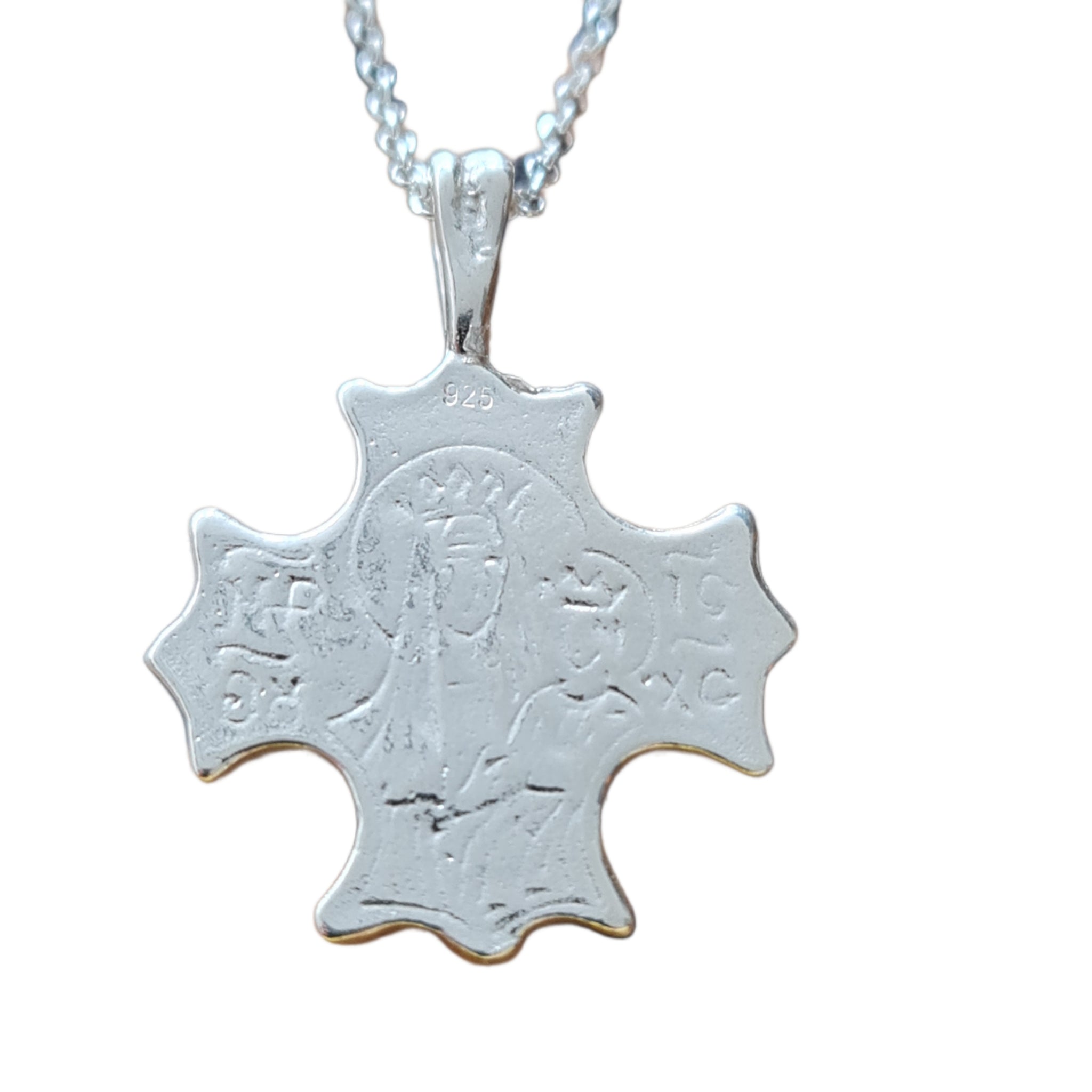 Greek Panayia SILVER ICXC NIKA Constantinato necklace