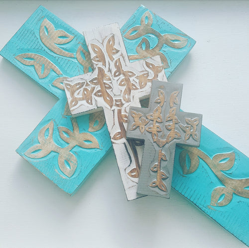 SALE Balian Beach cross Turquoise Blue