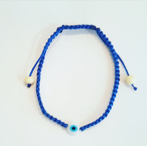 Mini mati evil eye cord bracelet