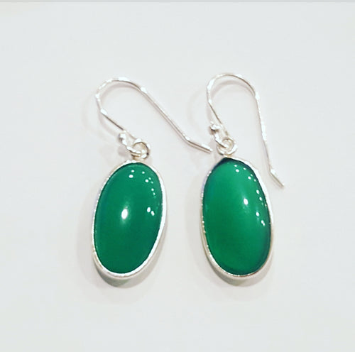 Green Onyx stone earrings
